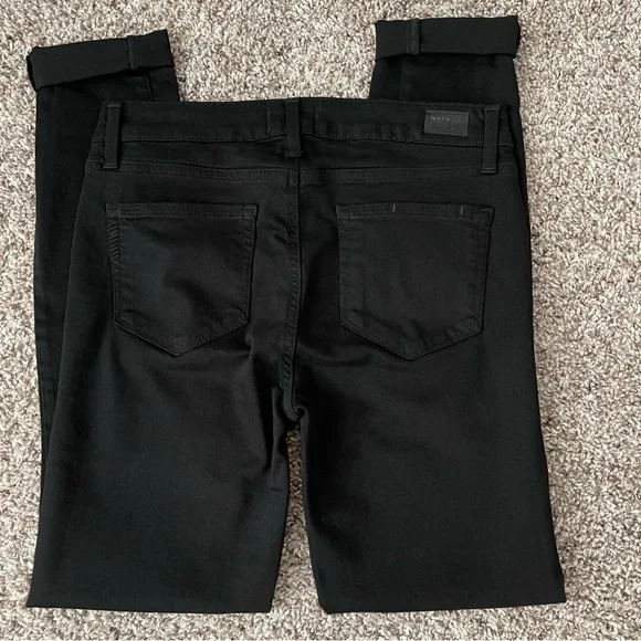 Paige Verdugo Ultra Skinny Black Eclipse Destructed Jeans Size 29 - Picture 7 of 12